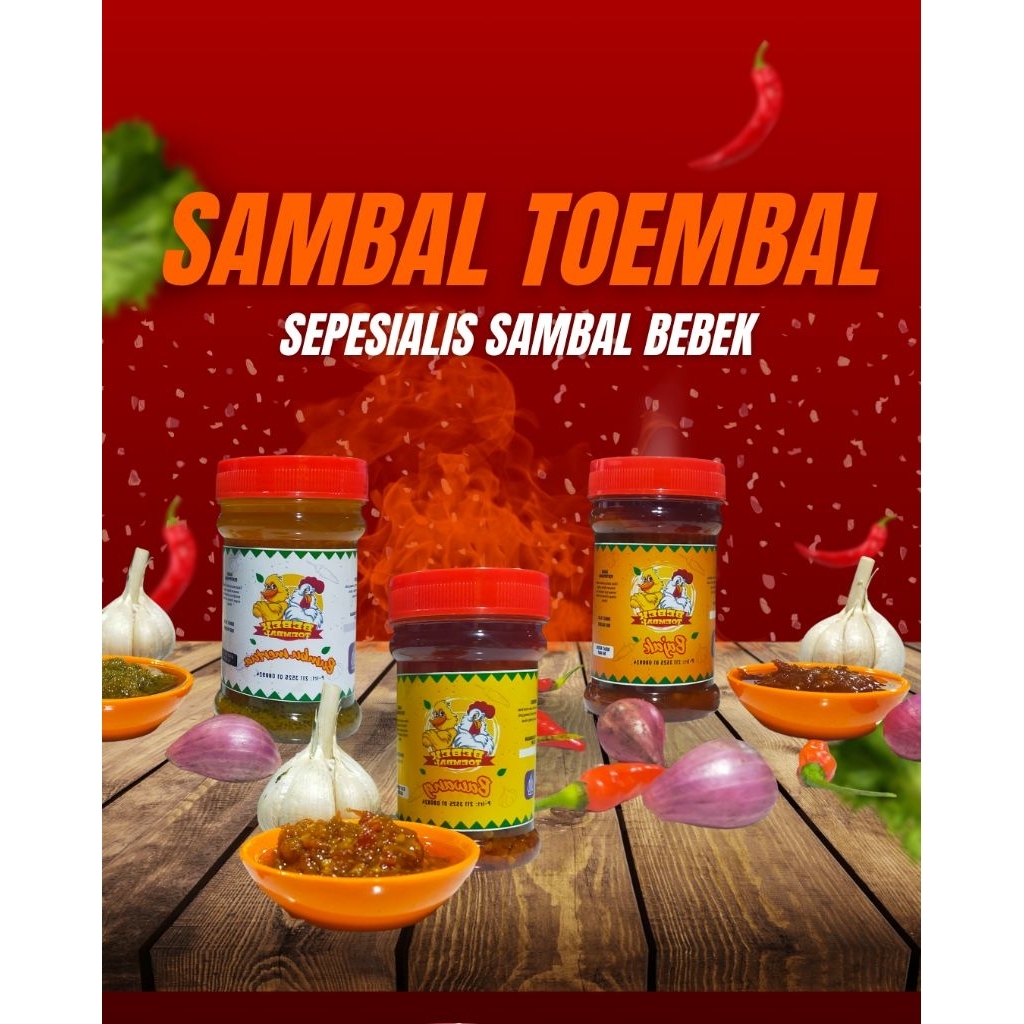 

SAMABAL TOEMBAL// sambal serbaguna// sambal ori// sambal bebek// bumbu mertua// sambal hitam// sambal geprek// sambal bawang// sambal rica// sambal ijo// sambal bajak.