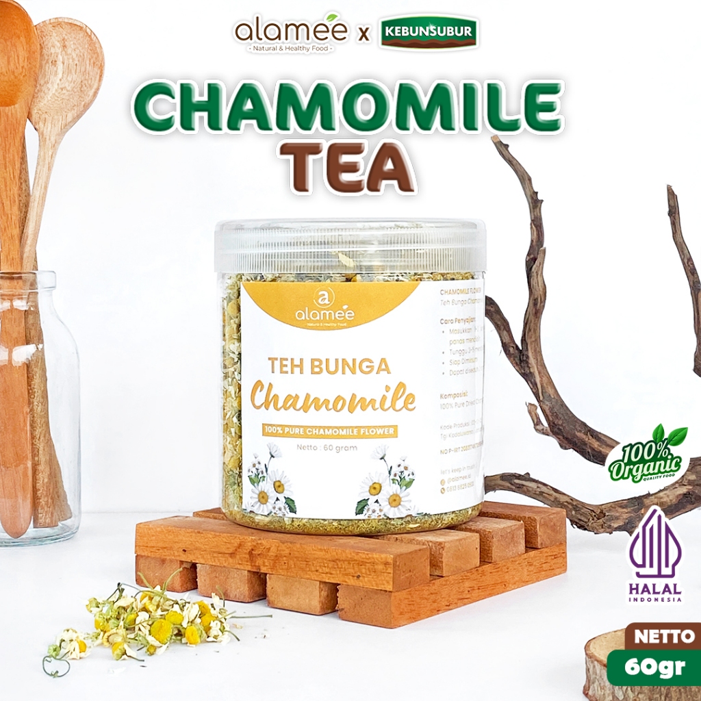 

ALAMEE Teh Chamomile Kering Camomile Tea Flower Bunga Kamomile Dried Flower Organik kebunsubur