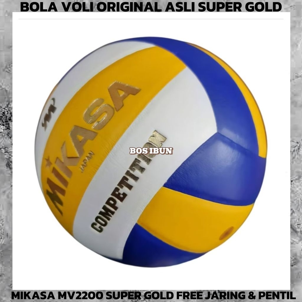 BOLA VOLI MIKASA ORIGINAL ASLI 100% SUPER GOLD