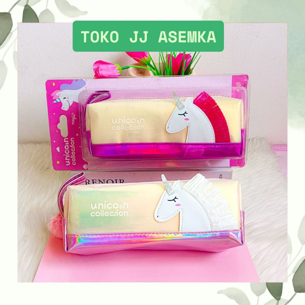

KOTAK PENSIL HOLOGRAM UNICORN LUCU UNIK MURAH COD