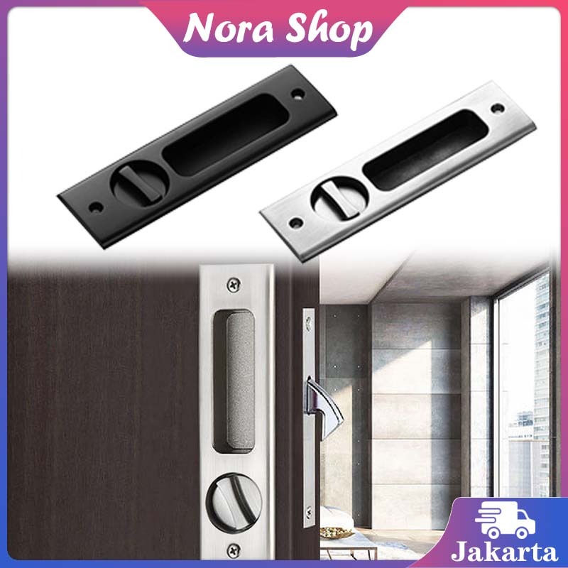 Paduan Seng Kunci Pintu Geser / Handle Kunci Pintu Sliding Set Tertanam