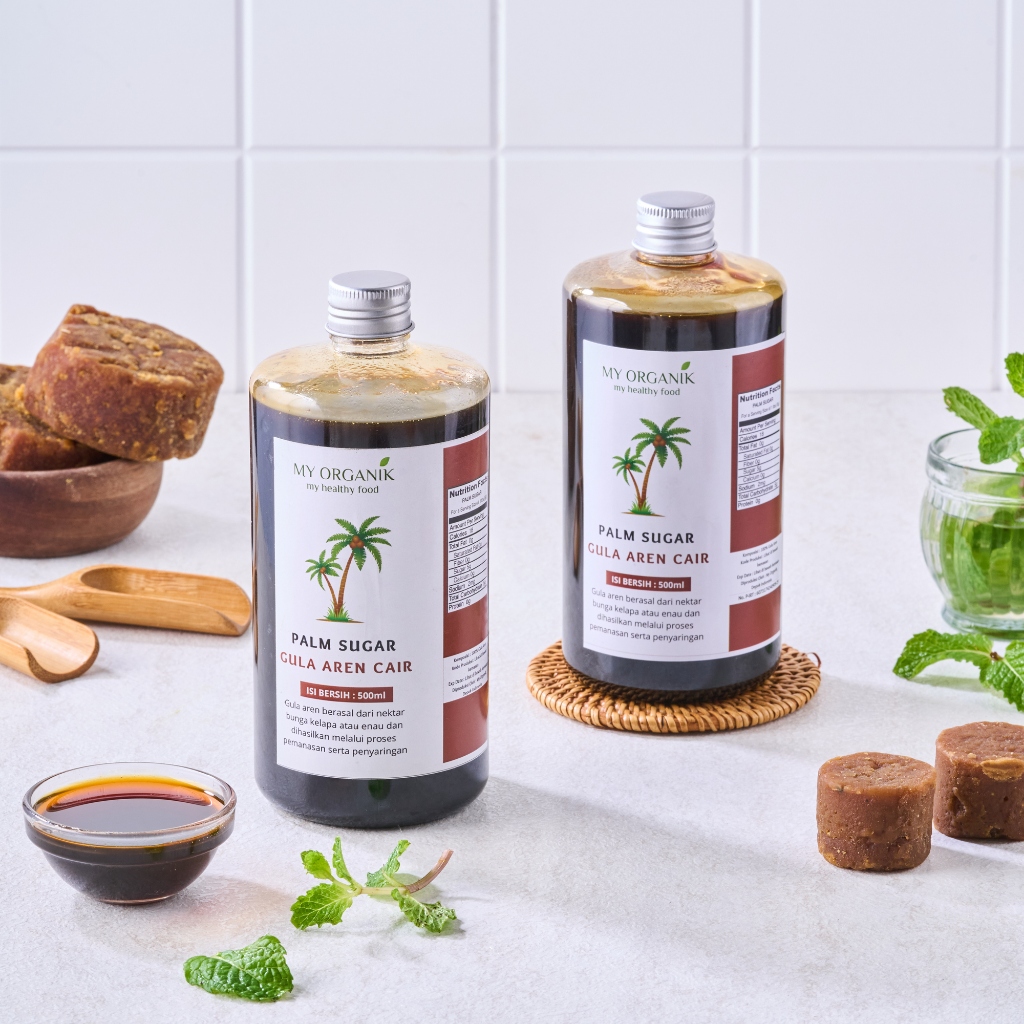 

My Organik Gula Aren Cair 1 Liter lebih Murah 500ml palm Sugar syrup Organik Tanpa Campuran