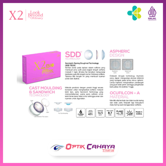 Optik Cahaya truevue - Softlens X2 BIO MINX 14,5 mm Normal Minus / Soflen X2 BIO MINX / Softlens war