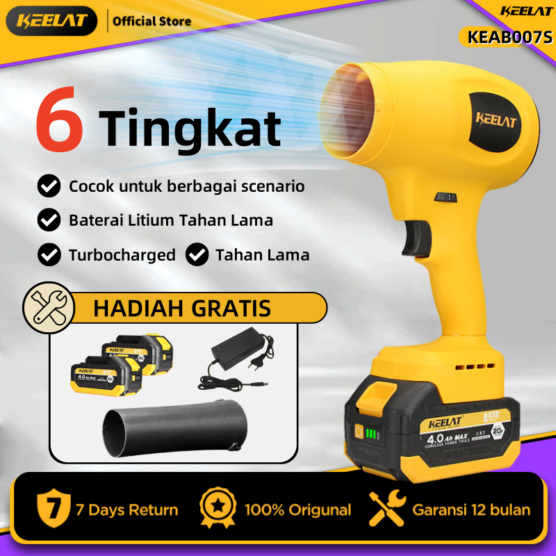 【KEELAT KEAB007S】Kipas Turbin Kuat Blower Turbo Charged  Jet Fan Nirkabel Pengaturan Multi-level Kip