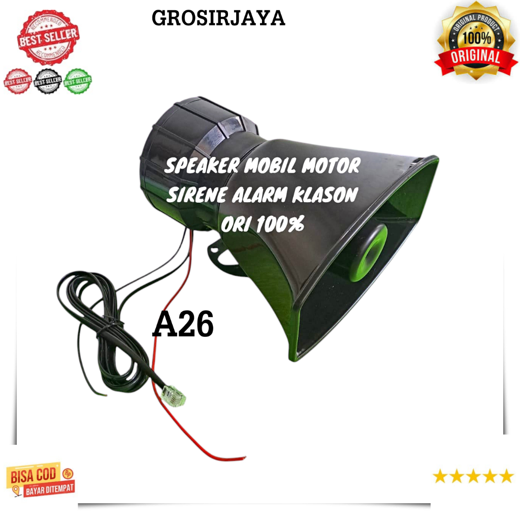 A26 SPEAKER MEGAPHONE MOBIL MOTOR 100W WATTSIRENE ALARM HORN REMOT REMOTE CONTROL CORONG KlaksonSPEA