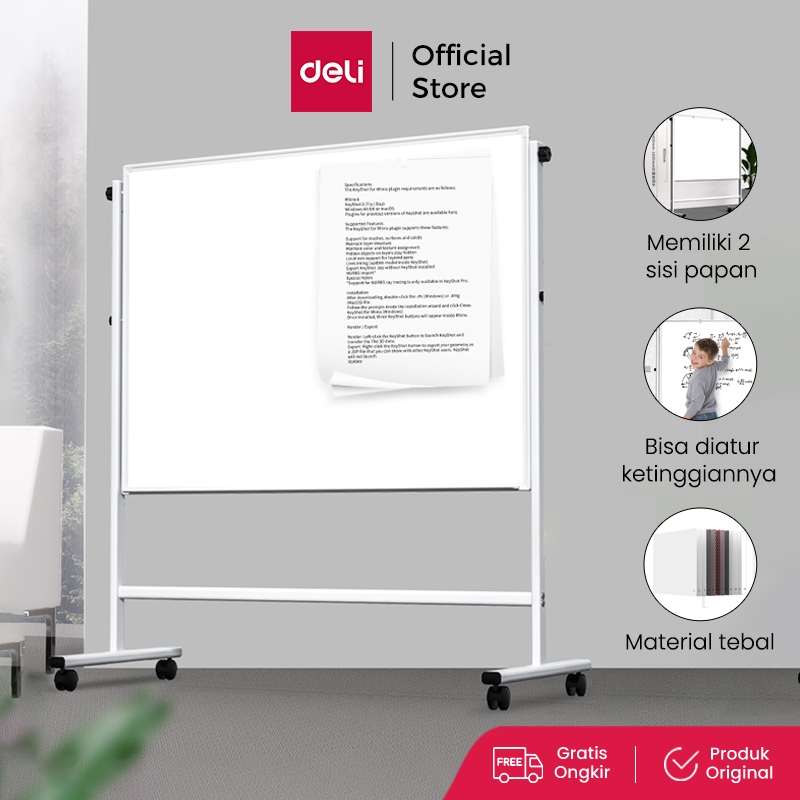 

Deli Whiteboard Papan Tulis Putih Dengan Kaki Roda 7882 3362X