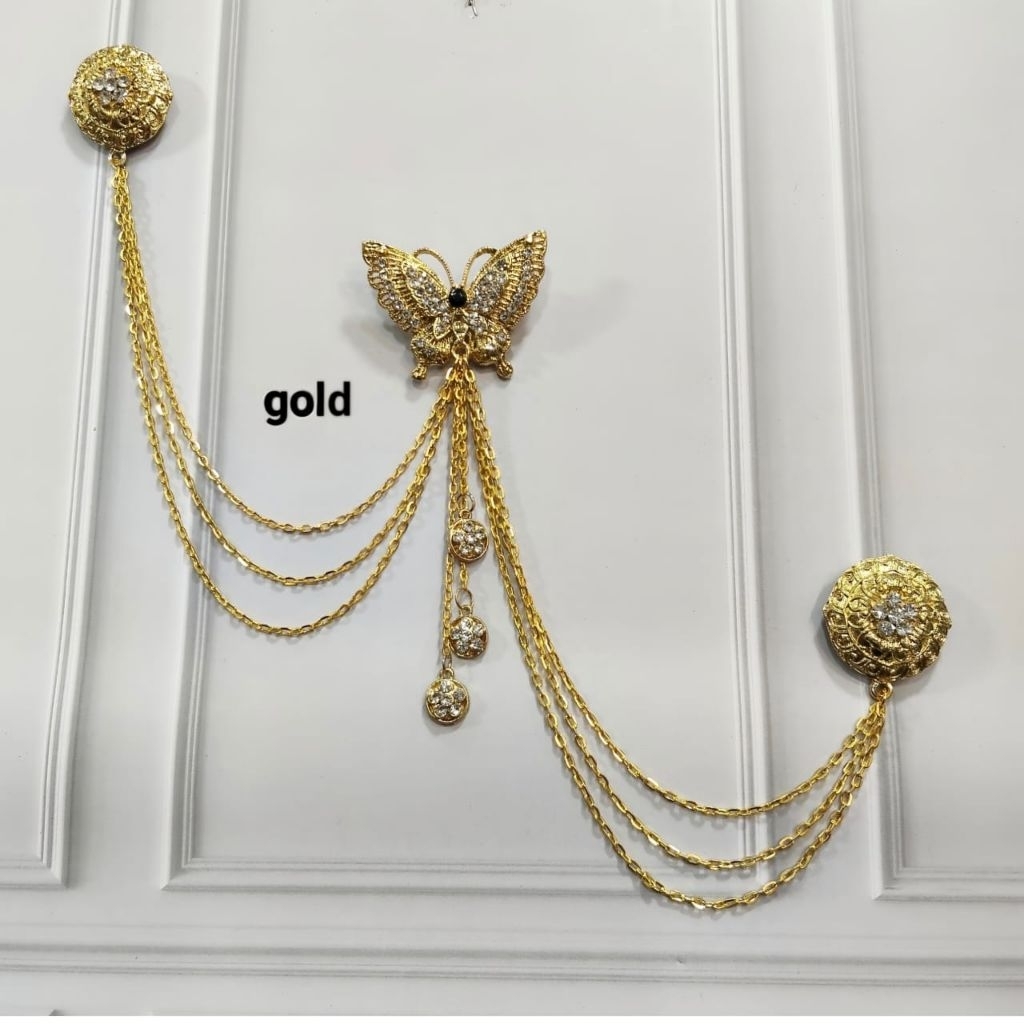 Bros rantai kebaya / bros kebaya janggan / bros jas pin / Bros alpaka / Bros rantai kebaya / Bros ke