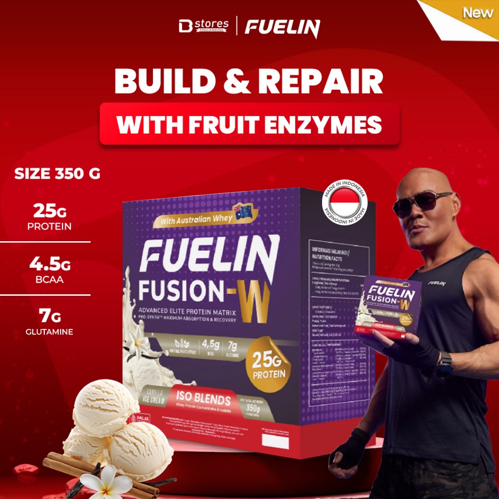 Fuelin Fusion W Iso Blends Susu Whey Protein Concentrate & Isolate Sachet