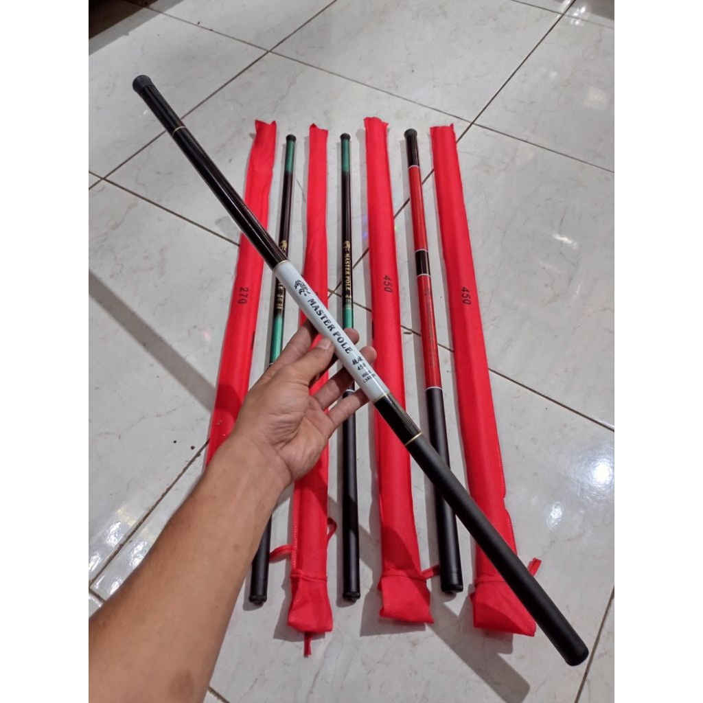 Joran Tegek Master Pole fiber Carbon Ruas Panjang 270&450cm