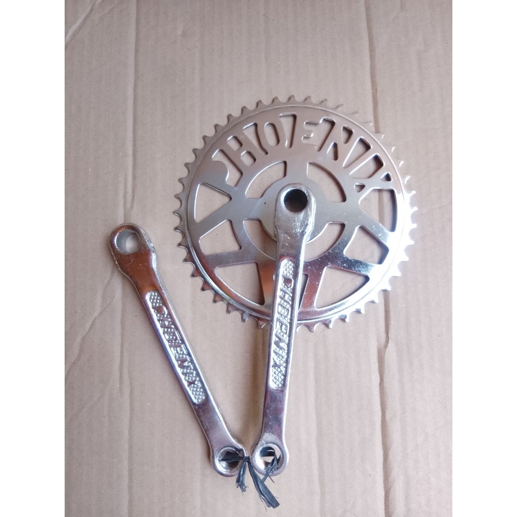 Gear Gir Crank Sepeda 44T As Bulat Paku Pedal Phoenix Jengki Onthel Chroom | High Quality