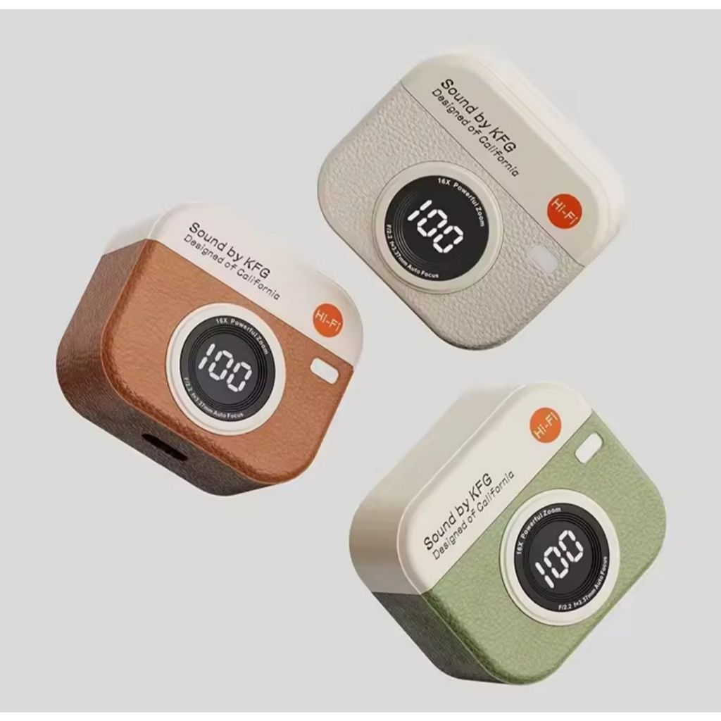 Q86 TWS Bluetooth Kamera Earphone Mini Desain Unik HiFi Bass Kencang Wireless Portable