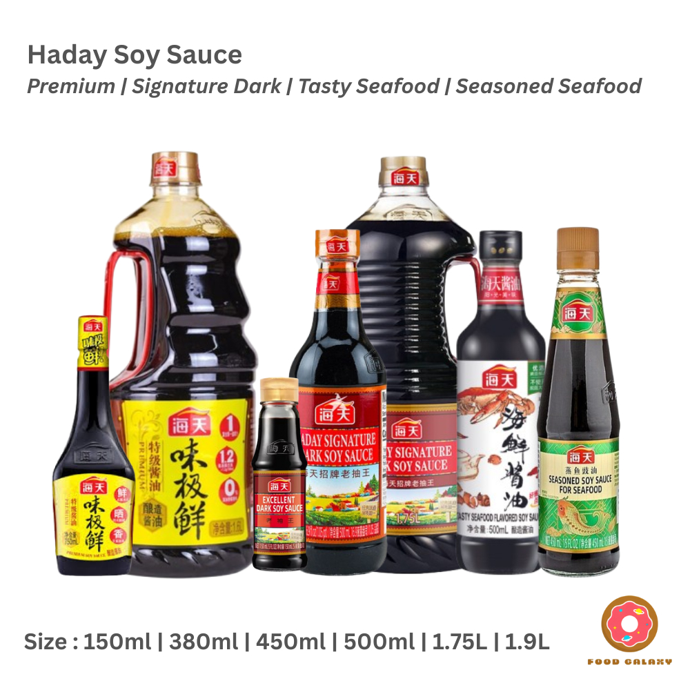 

Haday Kecap Asin Premium | Signature Dark | Seafood Ikan Tim HALAL 150ml | 500ml | 450 ml | 1.75L | 1.9L