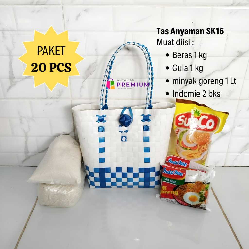 

(Paket 20 pcs) SK16 Tas Souvenir/Tas Anyaman Premium/Tas wanita
