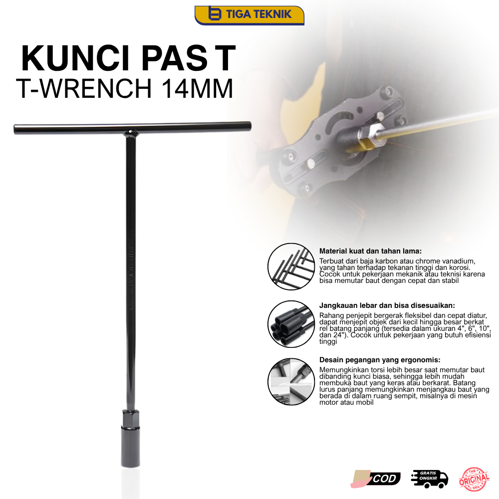 Kunci T Tekiro dengan Ukuran 14mm Kunci Pas