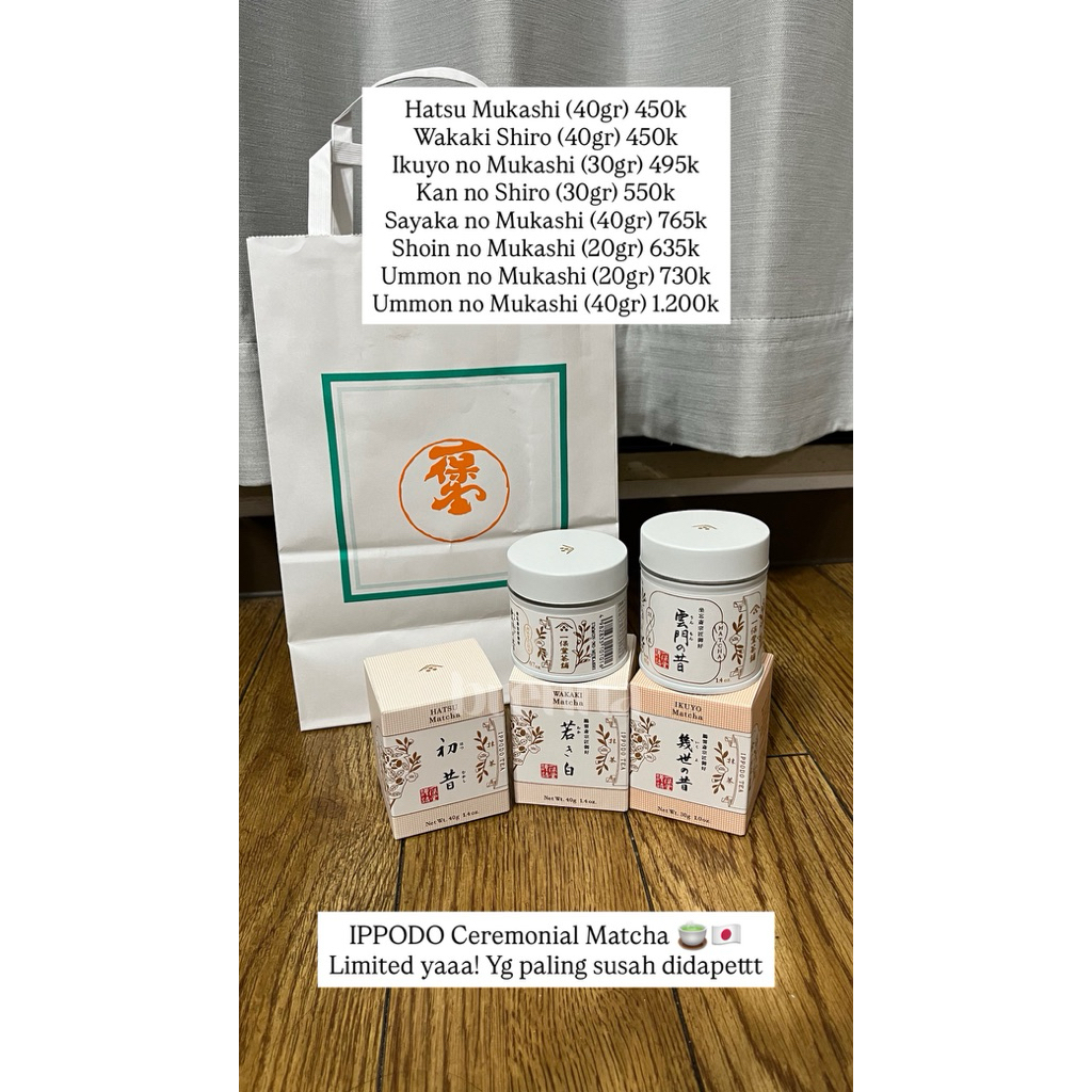 

[READY STOCK] IPPODO Japan Matcha Powder | Ceremonial Matcha Kyoto Japan