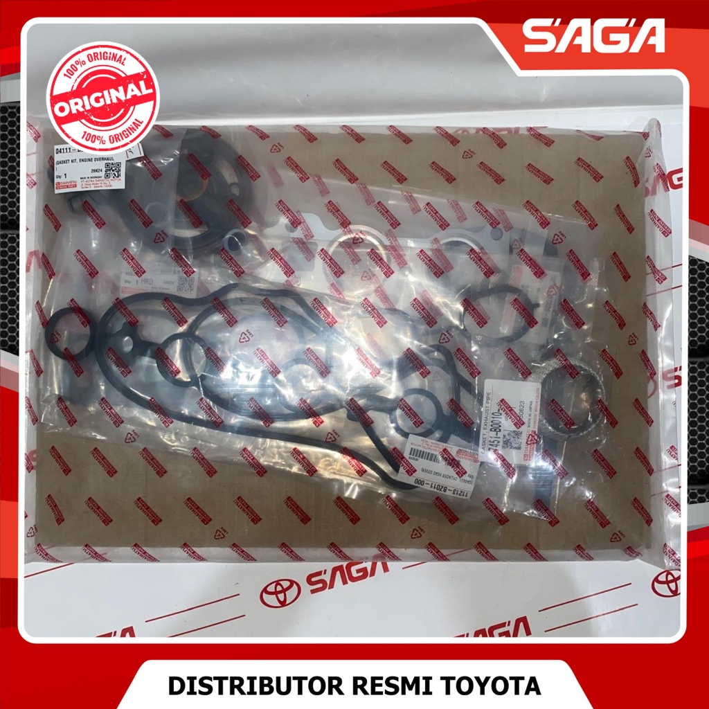 SAGA | Paking Komplit Avanza Xenia VVT-I Paking Set Avanza Xenia VVTI Original 04111-BZ991-001