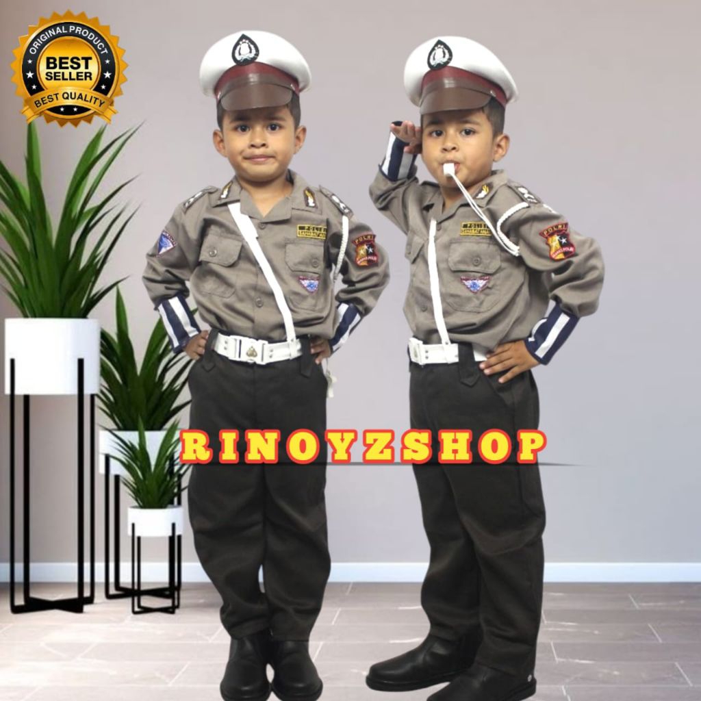 Baju Polisi Anak / setelan polisi Anak / Seragam Polisi Anak / Baju POCIL /KOSTUM ANAK POLISI CILIK 
