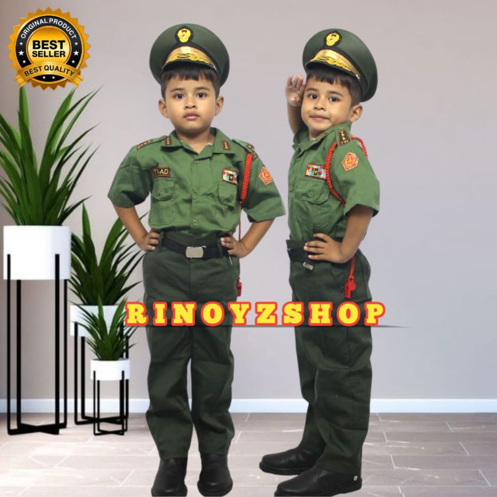 Seragam PDH TNI AD Anak / Baju TNI AD Anak/ KOSTUM TNI AD Anak / BAJU KARNAVAL ANAK