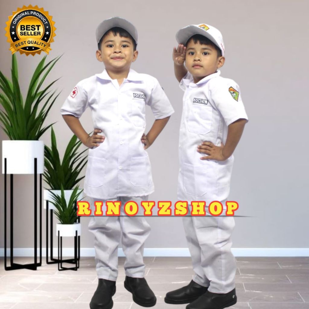 Baju Profesi Dokter Anak / Baju Dokter Anak / KOSTUM ANAK DOKTER CILIK / BAJU KARNAVAL DOKCIL DOKTER