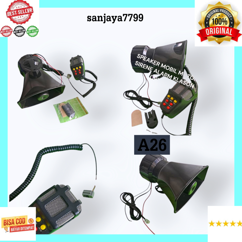 A26 SPIKER MIK MIKROPHONE SPEKER SPK 7 NADA SUARA KERAS KENCANG PENGERAS LOAD SOUND SPEAKER MIC TOA 