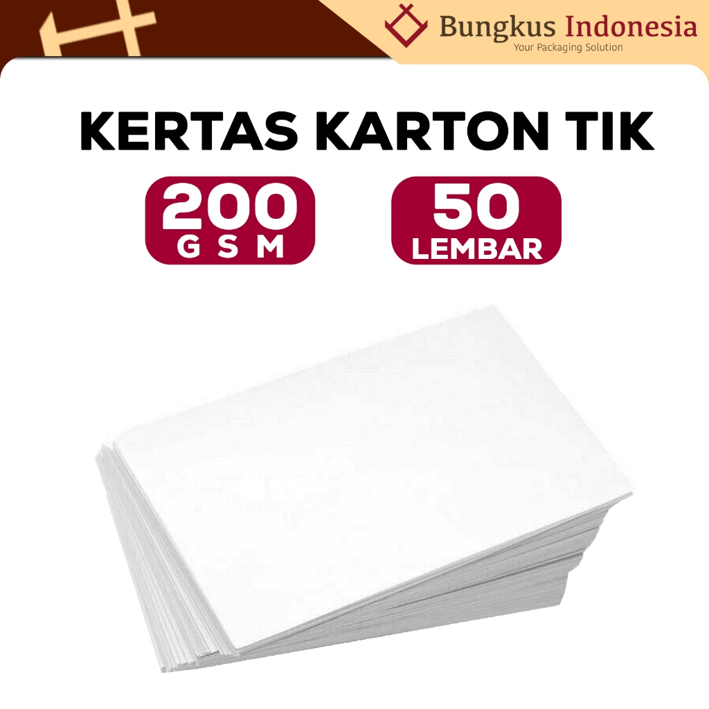 

Kertas Karton Tik A5 Tebal 200gsm