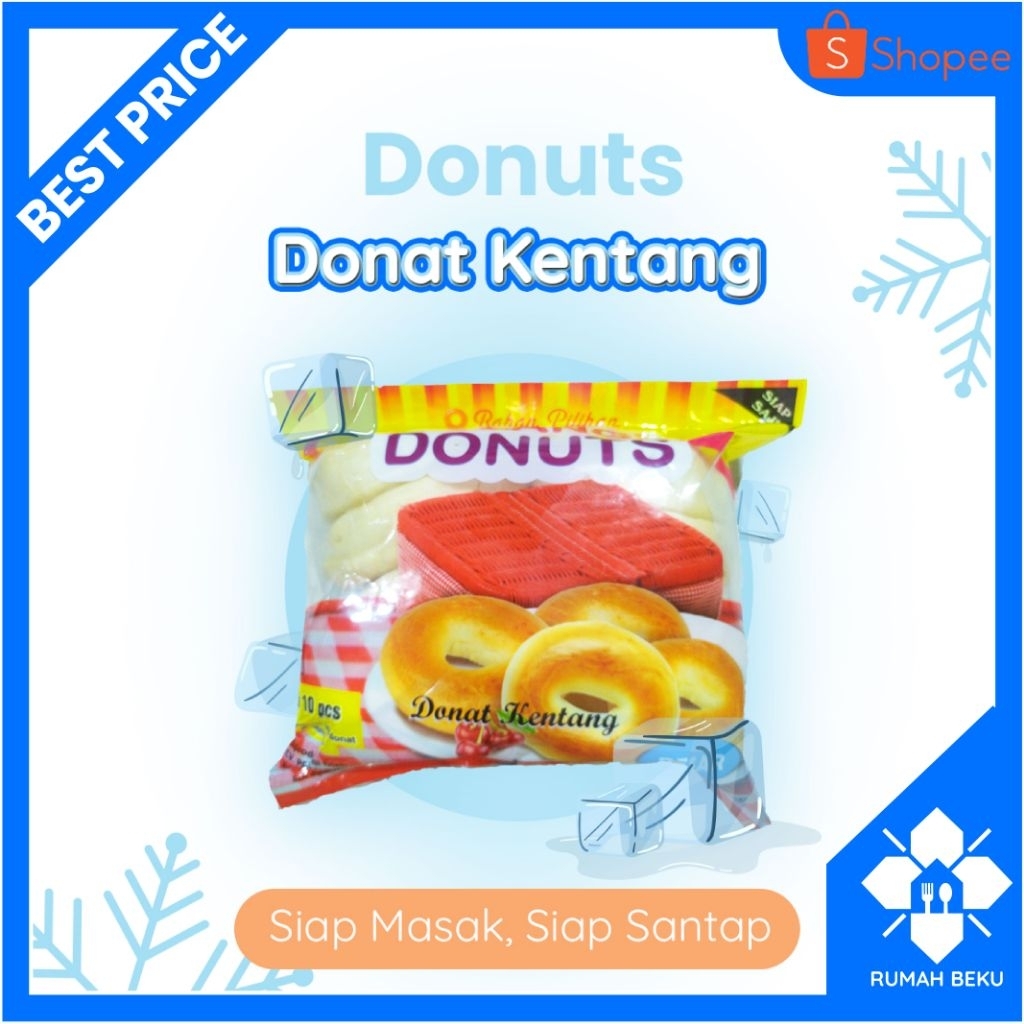

Donat Kentang Siap Goreng - Lembut & Gurih - 10pcs | Rumah Beku