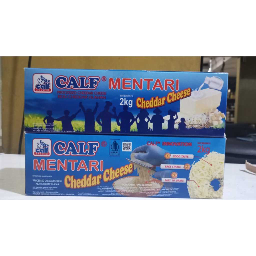 

F Keju Calf Mentari 2kg cheddar cheese