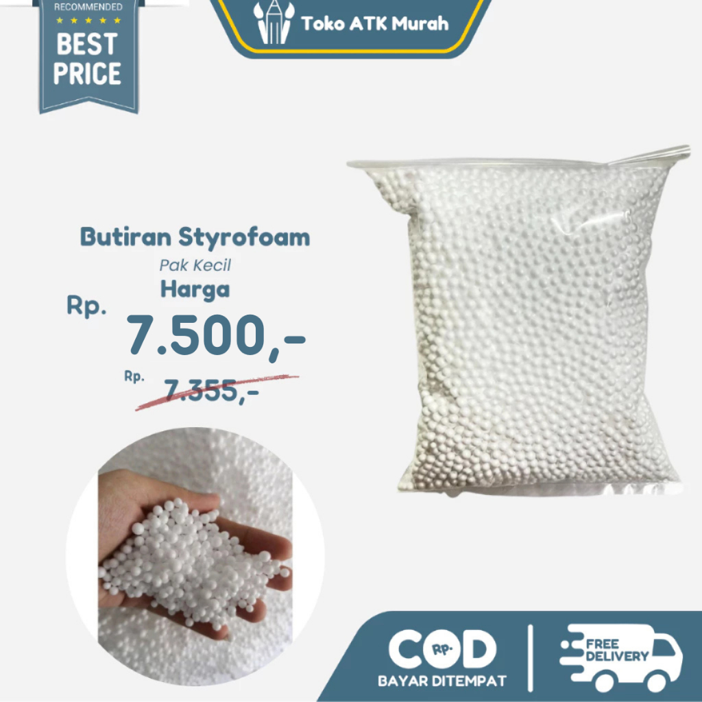 

Butiran Styrofoam Pak Kecil - Isi Fish Ball / Bola Undian / Packing / Isi Bantal
