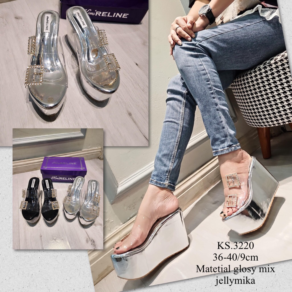 ks.3220 wedges slop 9cm / wedges rata 9cm hak rata