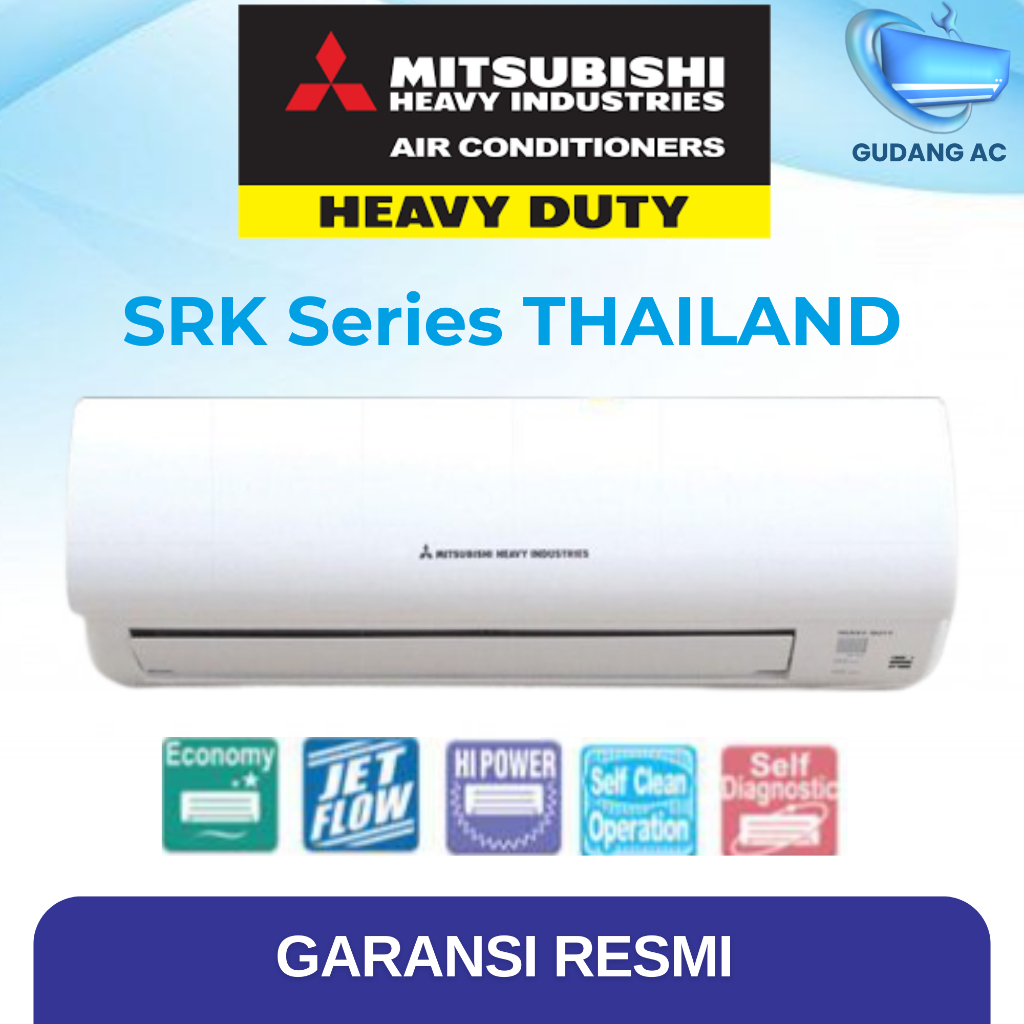 AC Mitsubishi 1 PK Thailand Mitsubishi Heavy Duty 1PK Split SRK09CTR-S3