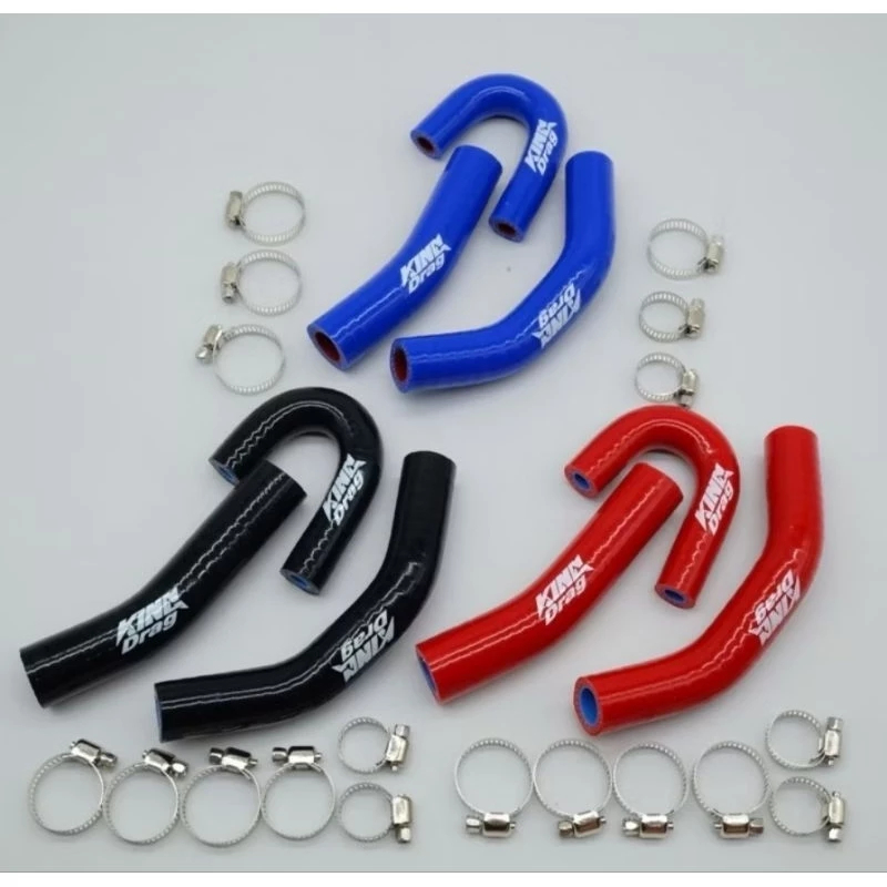 Selang Radiator Vario 125 Vario 150 PCX Set Klem Warna Biru Merah Hitam Merk KingDrag