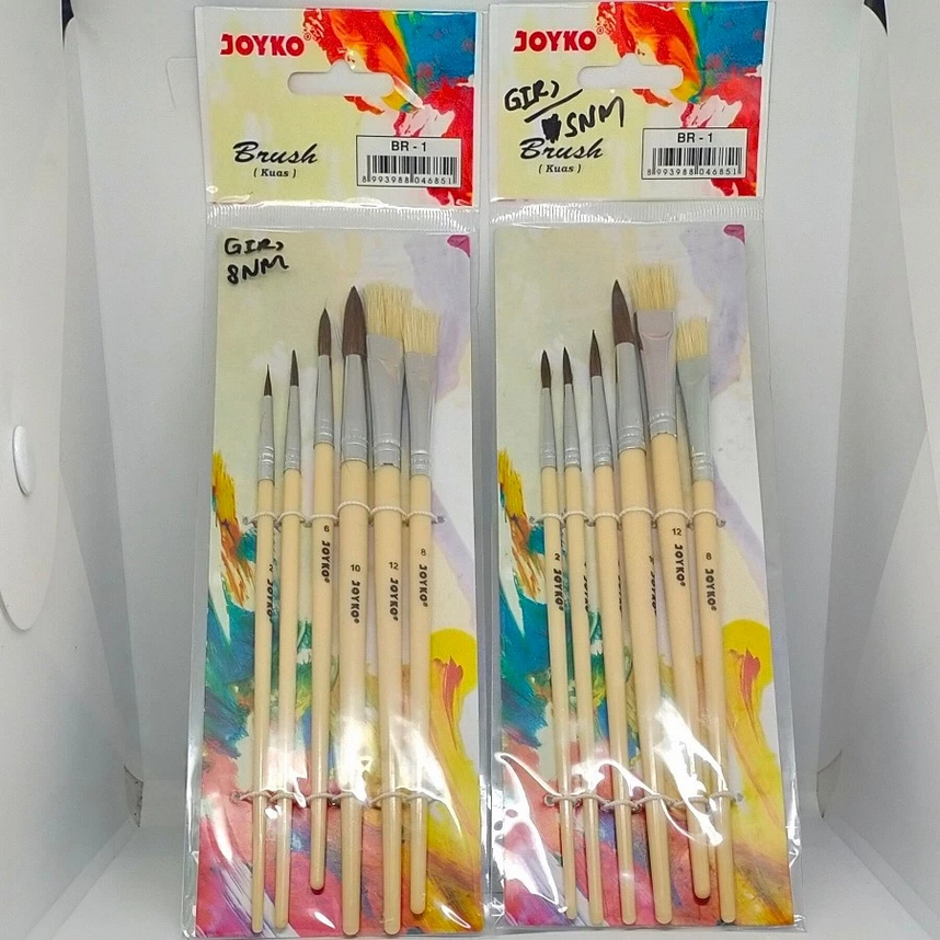 

Kuas Lukis Set merk Joyko - brush set - kuas set - set alat lukis - set kuas menggambar Ori 100% Original Asli Authenticberbagai ukuran