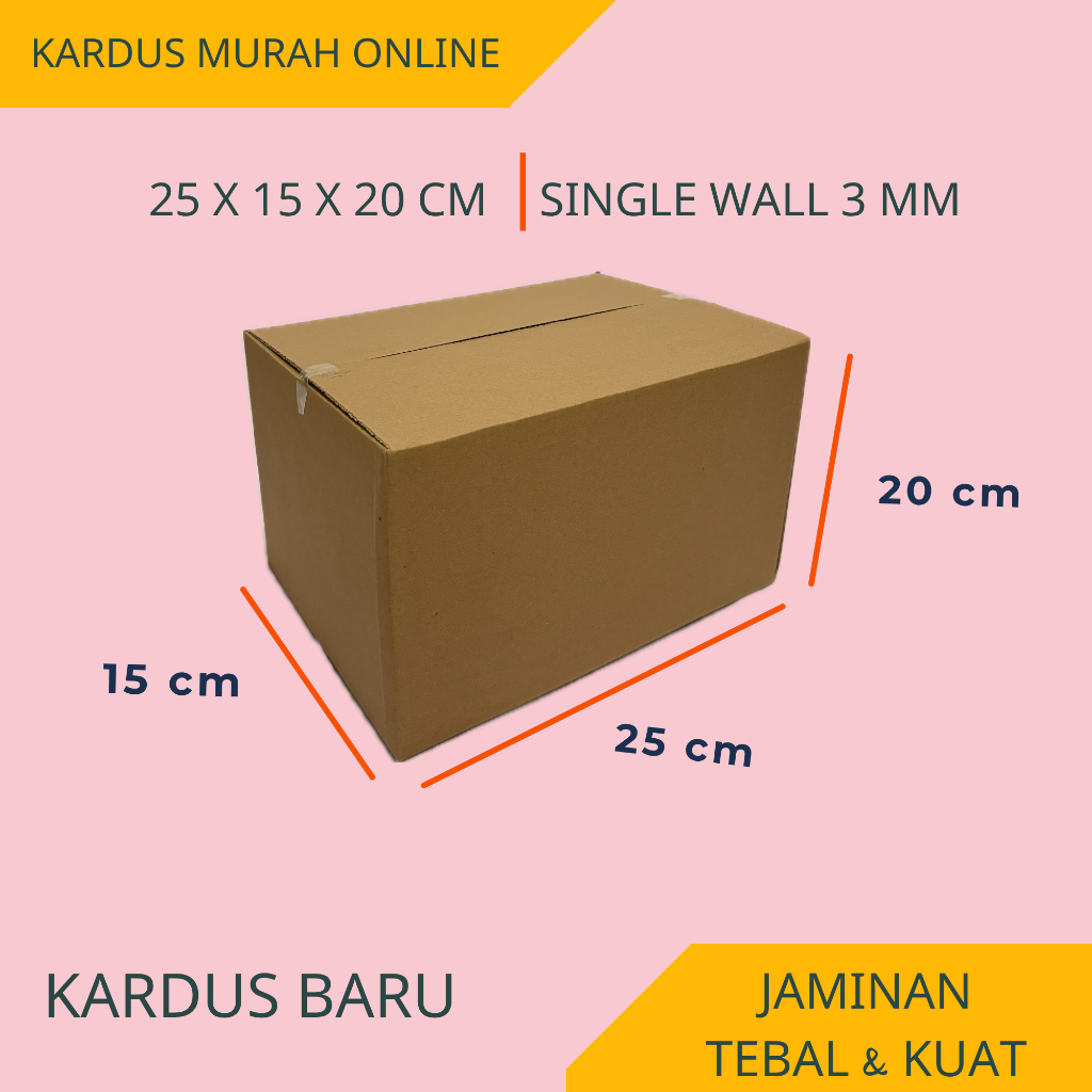 

BOX 25X15X20 CM MURAH KARDUS KARTON PACKAGING ONLINE