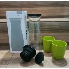 TUPPERWARE Clear Pitcher 1,3 liter with Seal and OH Tumbler