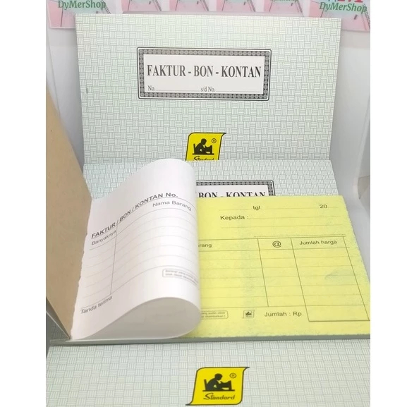 

Faktur - nota Standard - bon kontan 2 ply merk standard rangkap dua kecil melintang Ori 100% Original Asli Authentic