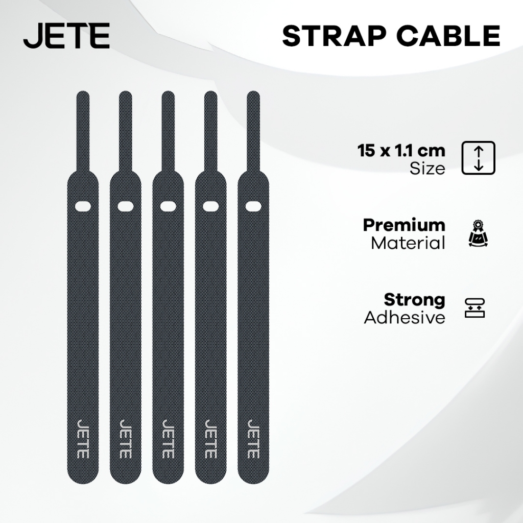 Strap Cable Black JETE 10pcs - Original