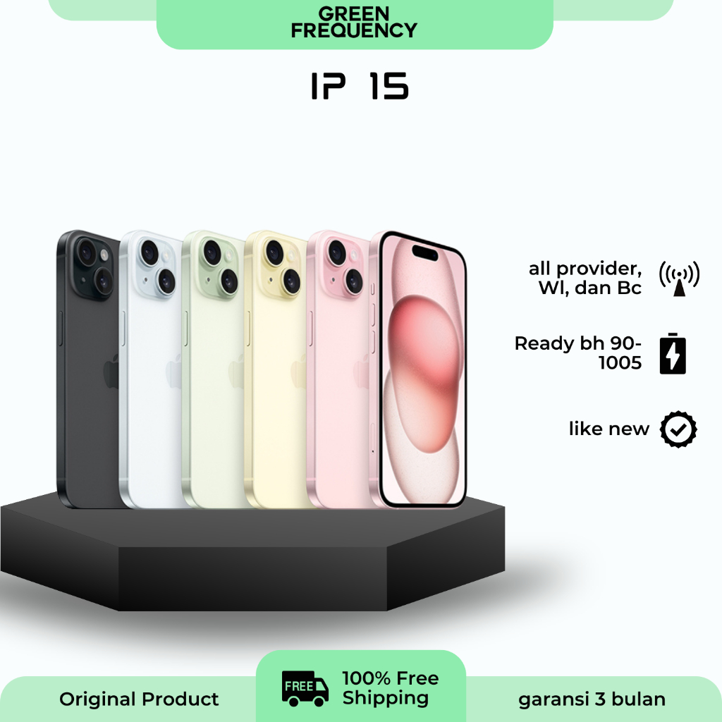 ALL OPERATOR iPhone 15 128GB 256GB Second Like New Factory Unlock PERMANEN Esim Fullset Mulus