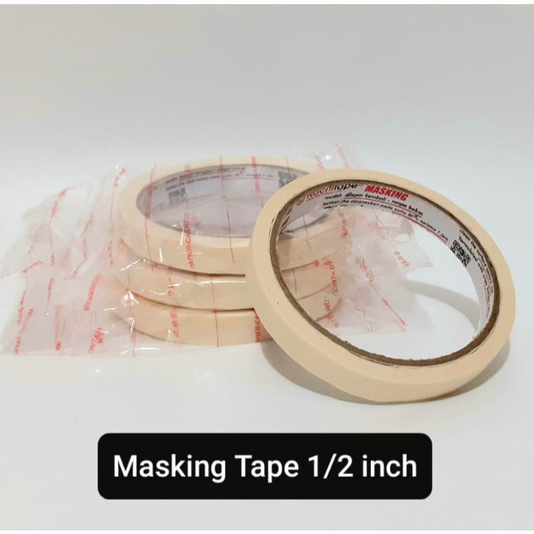 

[Grosir] Masking Tape Nachi Lakban Kertas 1/2 inch (12mm) x 20yard Masking Tape Nachi seperti Daimaru 12mm 1/2 inch 20 Yard Lakban Kertas 0.5 IN