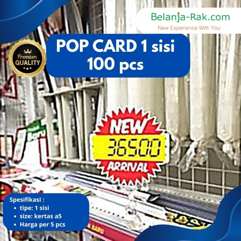

Pop Card 1 Sisi New Arrival Kertas Promosi New Arrival isi 100Pcs