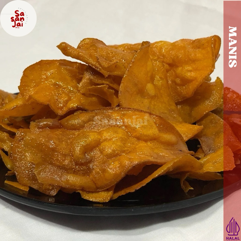 

Keripik Ubi Jalar / Ubi Rambat Gula Merah Manis 250 / 500 gr Oleh-oleh Khas Sumatera Barat Bukittinggi