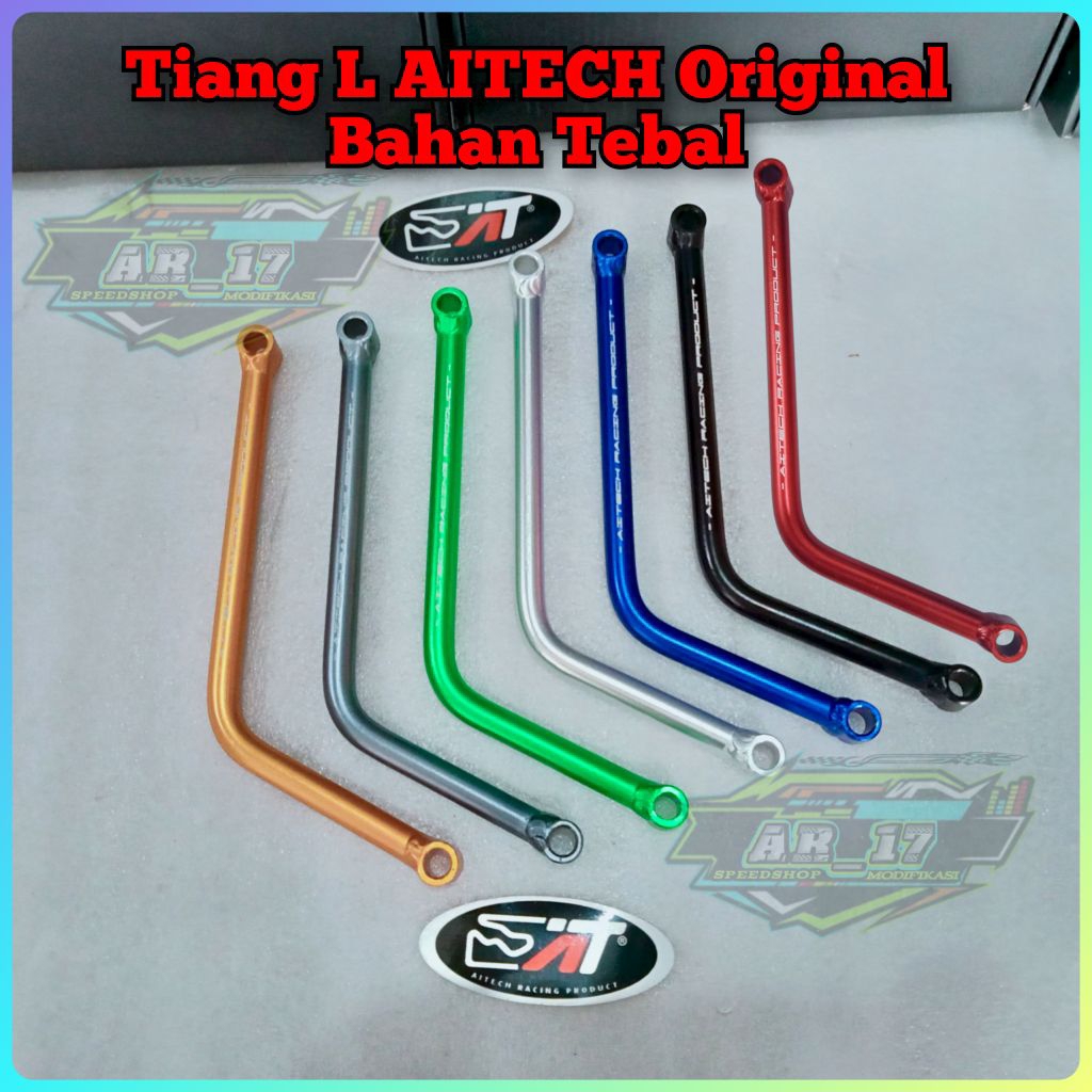 Tiang Gantungan Knalpot L For Ninja R SS RR ZX ,Matic,BebekUniversal AITECH ORIGINAL Warna Hitam Bir
