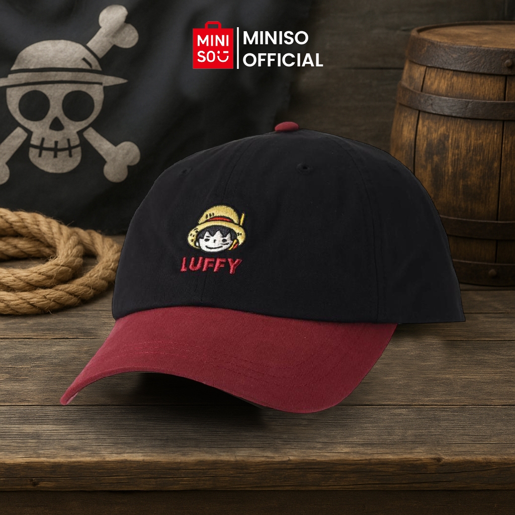 MINISO X One Piece Topi Baseball Pria Wanita Berbagai Warna Karakter One Piece Baseball Cap