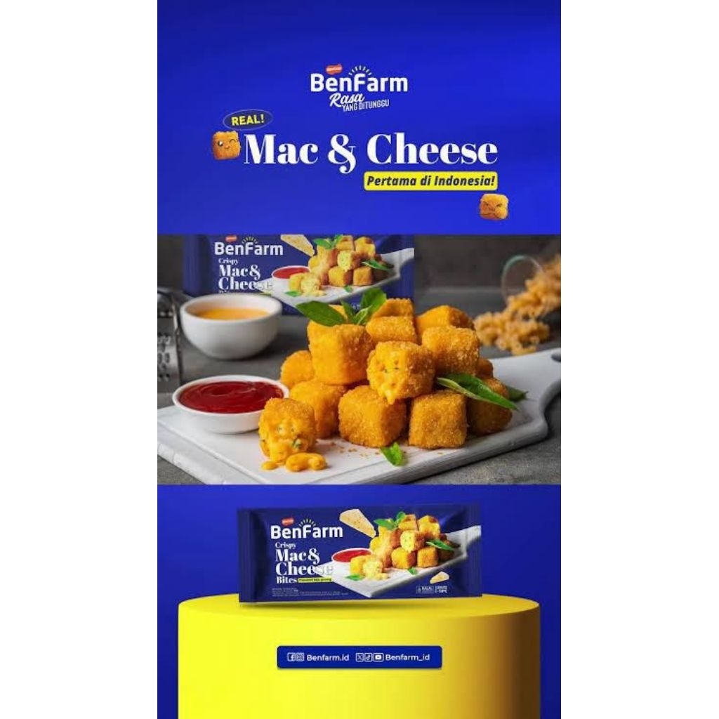 

Benfarm Crispy Mac & Cheese Bites 180gr isi 8