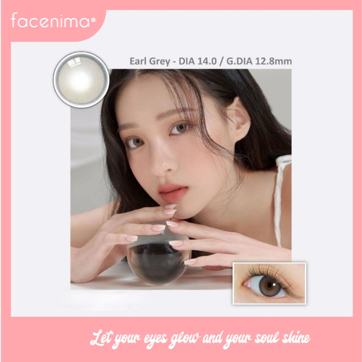 SOFTLENS EOS CECILE EARL GRAY 14.00 mm MINUS TINGGI (-0.50 sd -7.00)