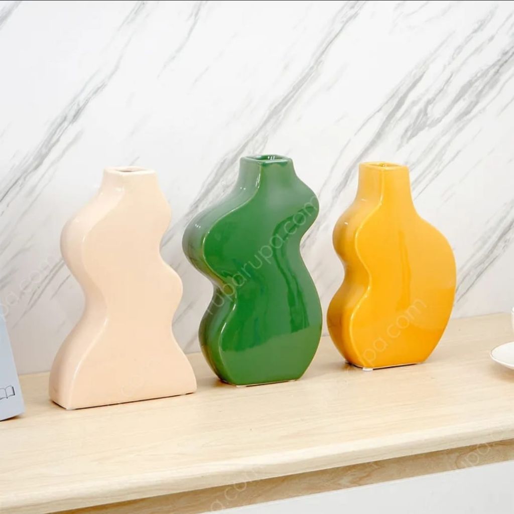 INFORMA VASE DECO SOLNA SET OF 3 MIX COLOR // VASE DECORATION INFORMA // VASE INFORMA
