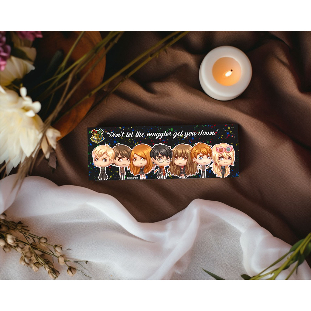 

Fandom Bookmark Pembatas Buku Harry Potter Hogwarts Wizard Magic, Draco, Hermione, Gryffindor Ravenclaw Slytherin Hufflepuff