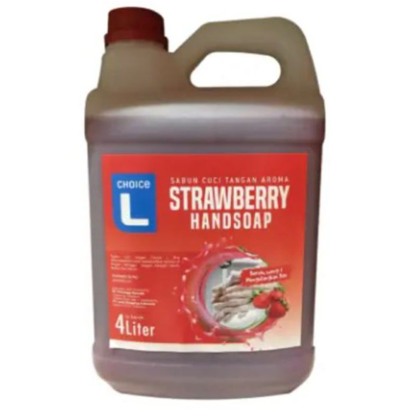 Choice L Handsoap Strawberry Jerigen 4 Liter Sabun Cuci Tangan wangi Strawberry
