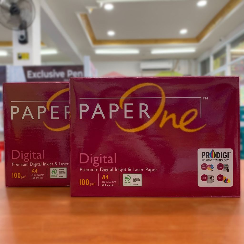

Kertas HVS PaperOne A4 100gsm Digital Inkjet & Laser Paper Kertas Fotocopy & Print (500 Lembar)
