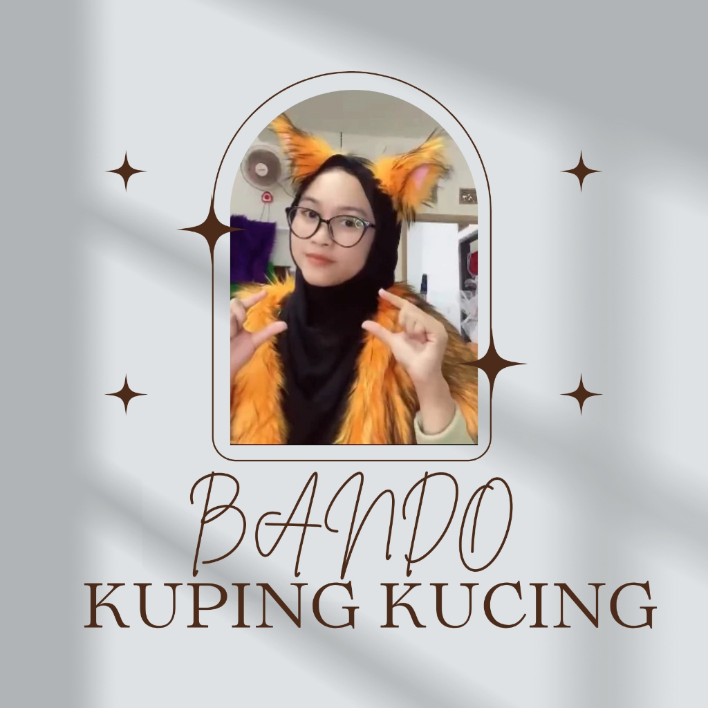 Bando Telinga Kucing Cosplay Wanita Furry - Bando Serigala Anime
