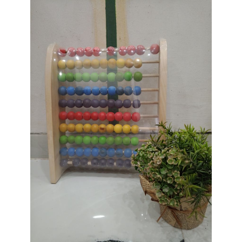 Abacus Sempoa - media edukasi hitung montessori kayu